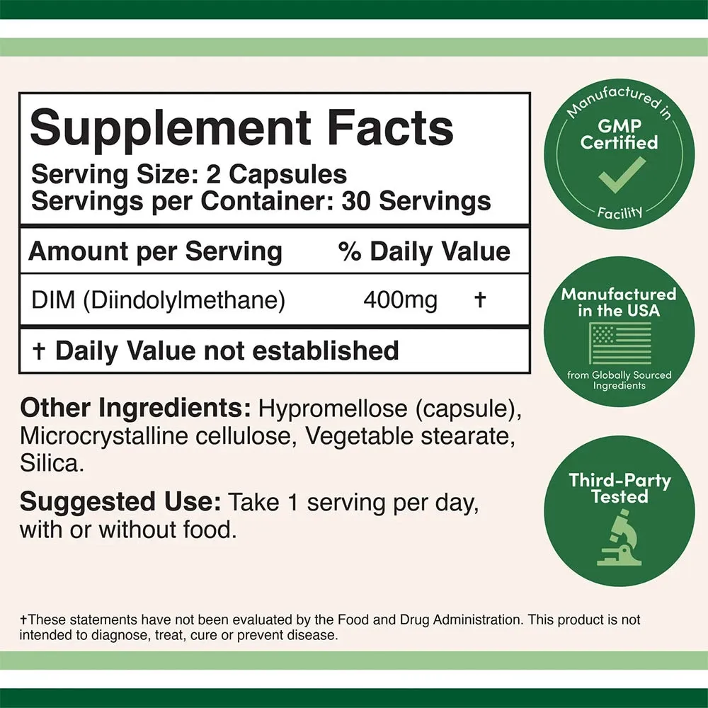Double Wood Supplements DIM (60 Capsules) - imagine 2