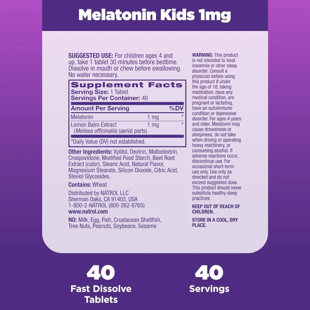 Natrol Kids Melatonin (40 Tablets, Strawberry) - imagine 4