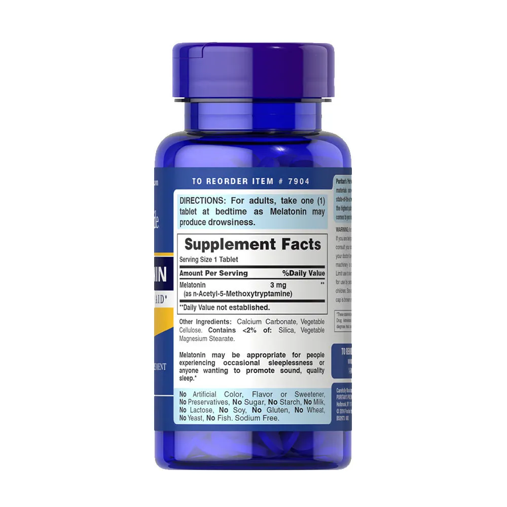 Puritan's Pride Melatonin 3 mg (240 Tablets) - imagine 2