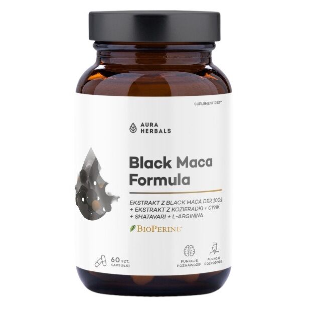 AURA HERBALS Black Maca Formula (60 kapsler)