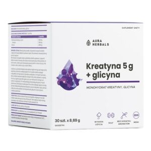 AURA HERBALS Creatine Monohydrate 5 g + Glicyne sachets (30 pcs) - Viking Supplements