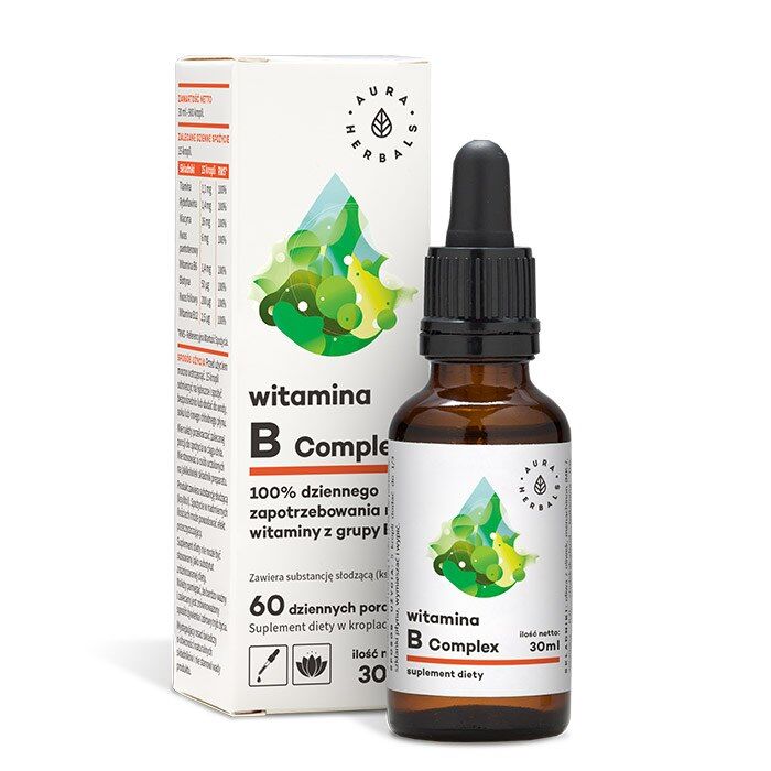 AURA HERBALS Complex de vitamine B (30 ml / 1 fl. oz.) - Viking Supplements