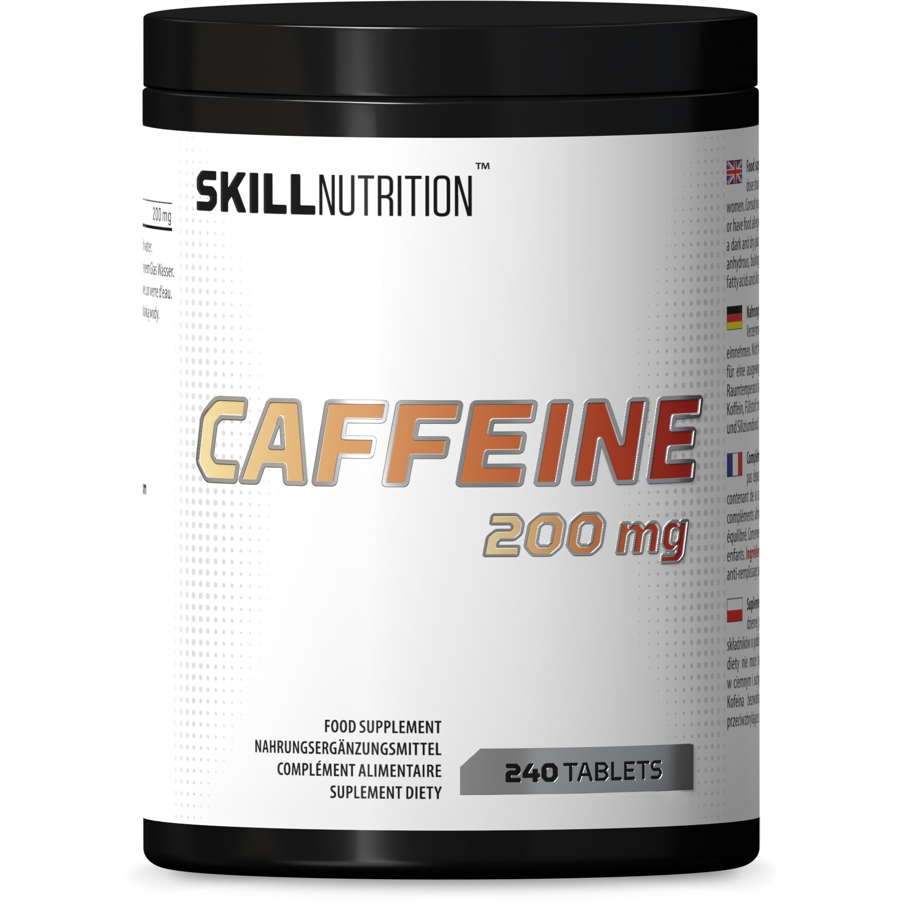 Skill Nutrition - Koffein, 200 mg - 240 tabletter