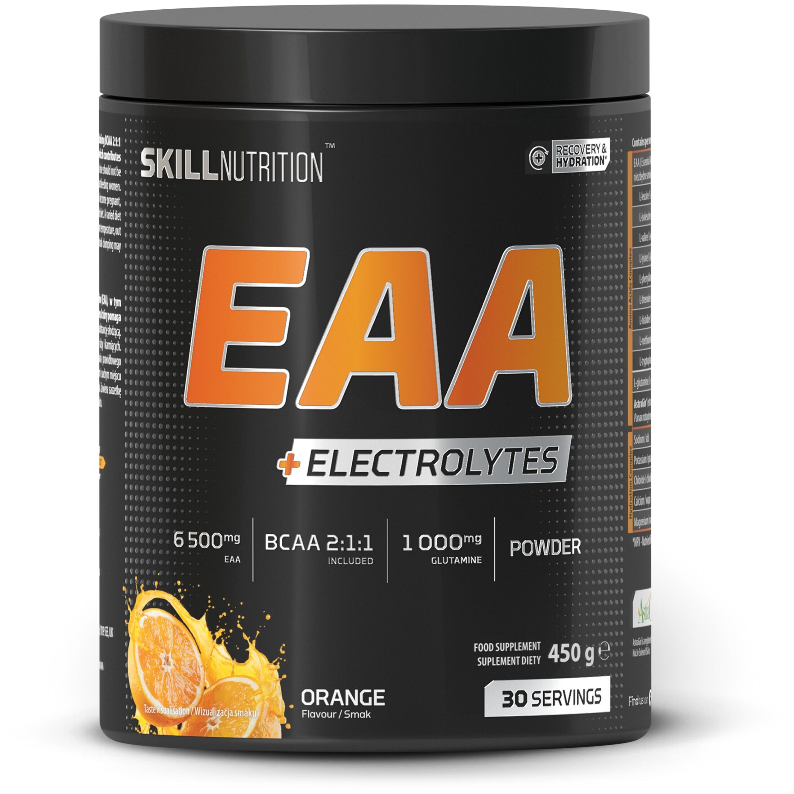Skill Nutrition - EAA + elektrolytter Appelsin + 450g