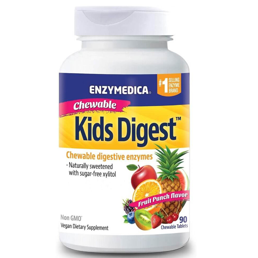 Enzymedica Kids Digest Tyggetabletter med frugtsmag 90 tyggetabletter