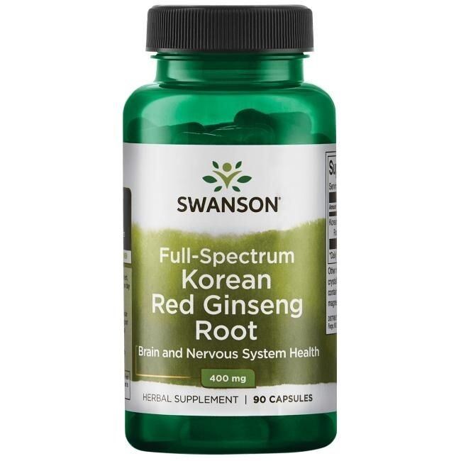 Swanson - Full Spectrum Koreansk Rød Ginseng Rod 400 mg - 90 kapsler