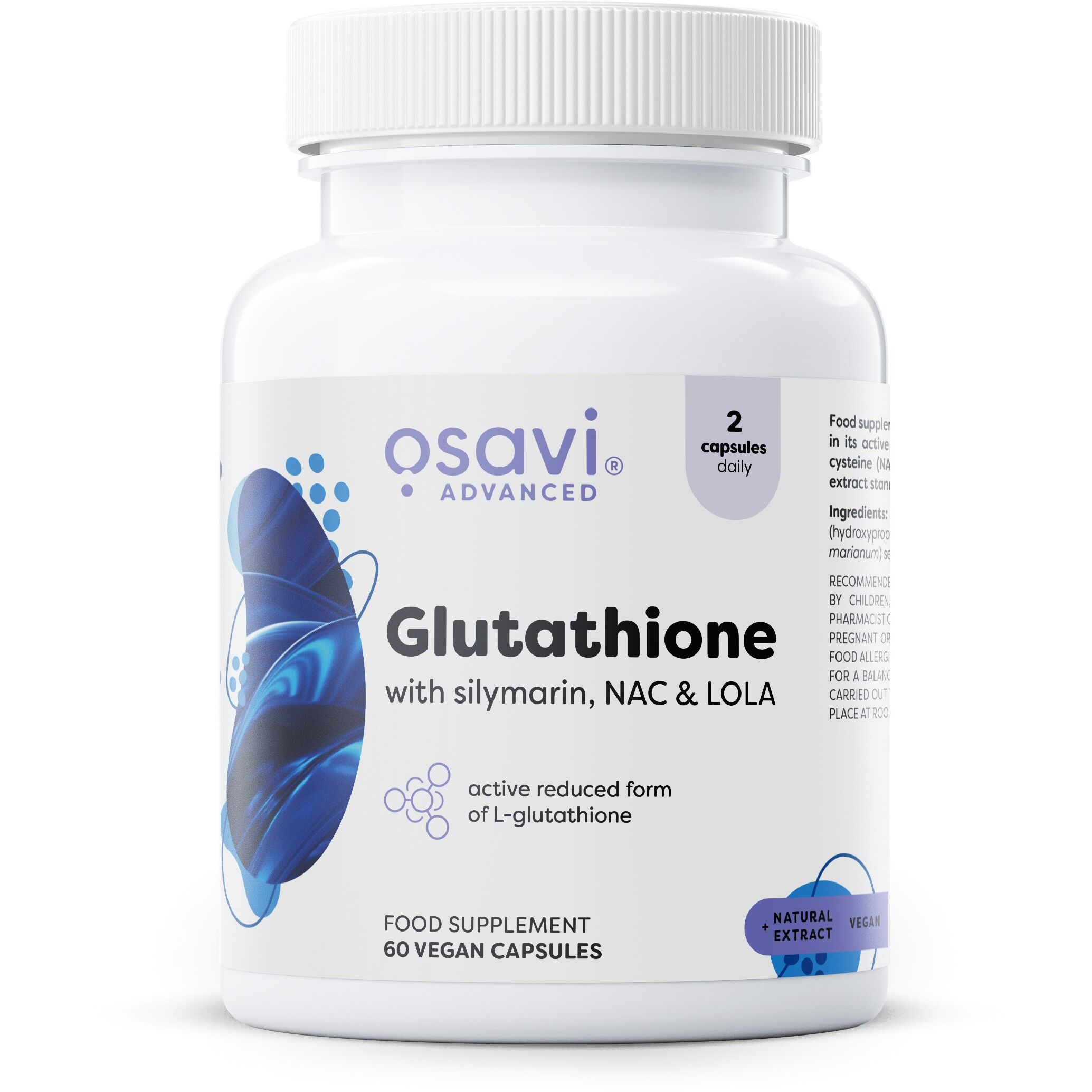 Osavi - Glutathion med silymarin, NAC og LOLA + 60 veganske kapsler