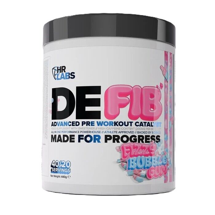 HR Labs Defib Advanced Pre Workout Catalyst, Fizzy Bubble Gum 440 g