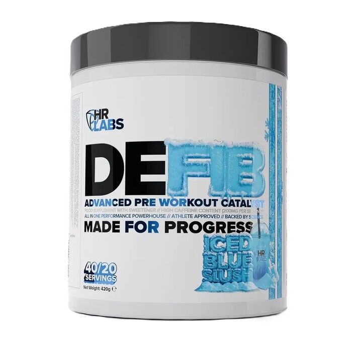 HR Labs Defib Advanced Pre Workout Catalyst, Iced Blue Slush 420 g