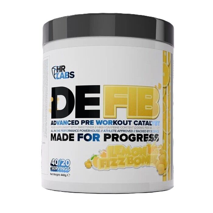HR Labs Defib Advanced Pre Workout Catalyst, Lemon Fizz Bombs 440 g