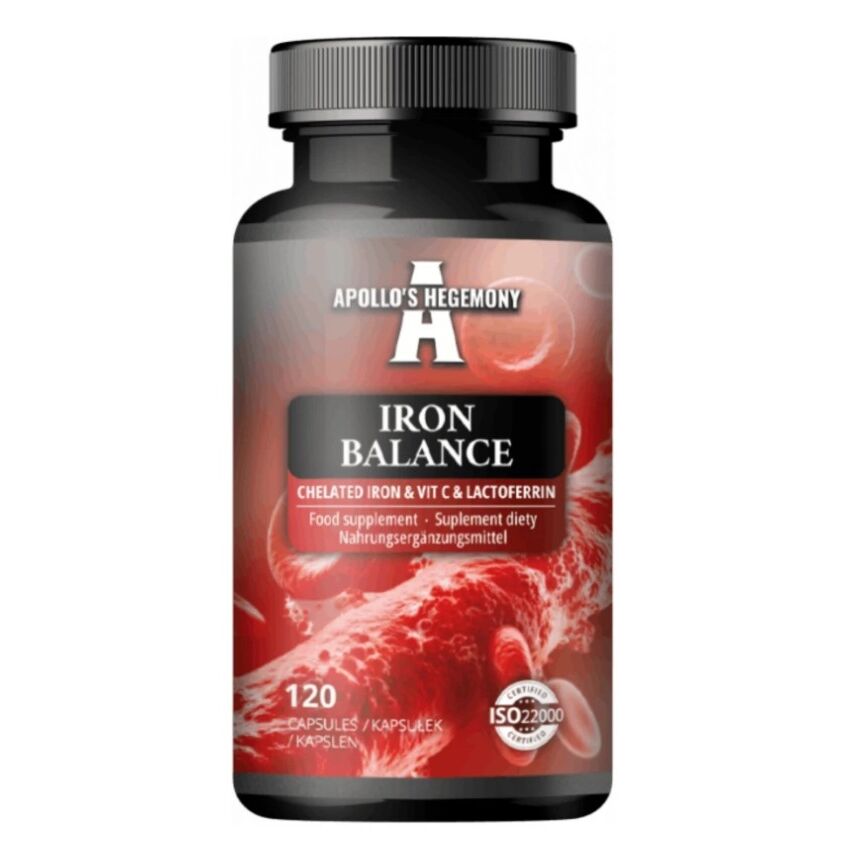 Iron Balance: Fier chelat, vitamina C și lactoferină – 120 capsule – Viking Supplements