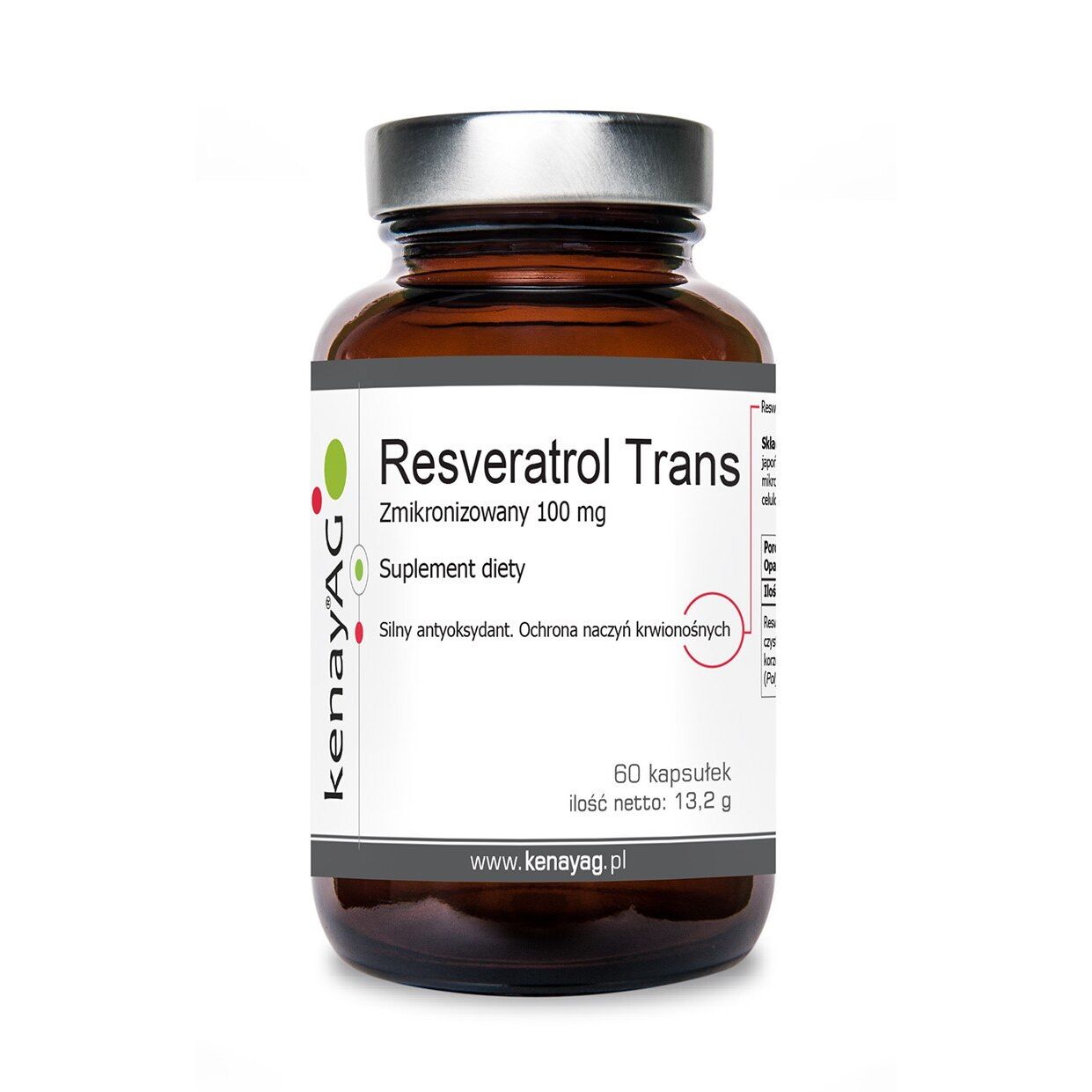 Kenay - Resveratrol Trans Micronized 100 mg, 60 kapsler