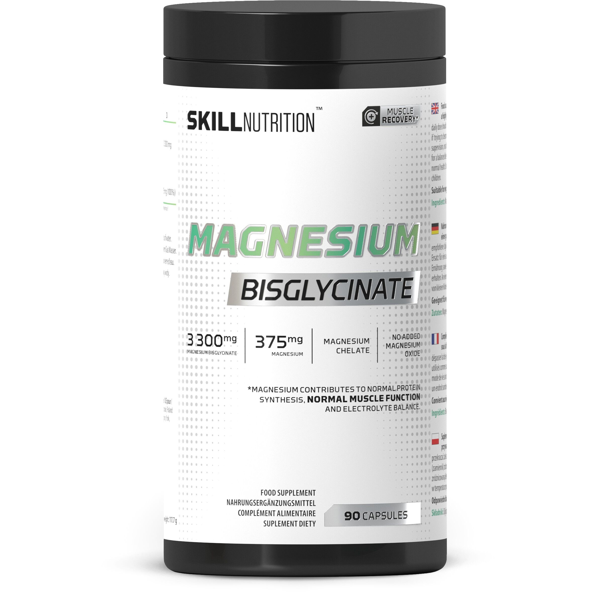 Skill Nutrition - Magnesiumbisglycinat + 90 kapsler