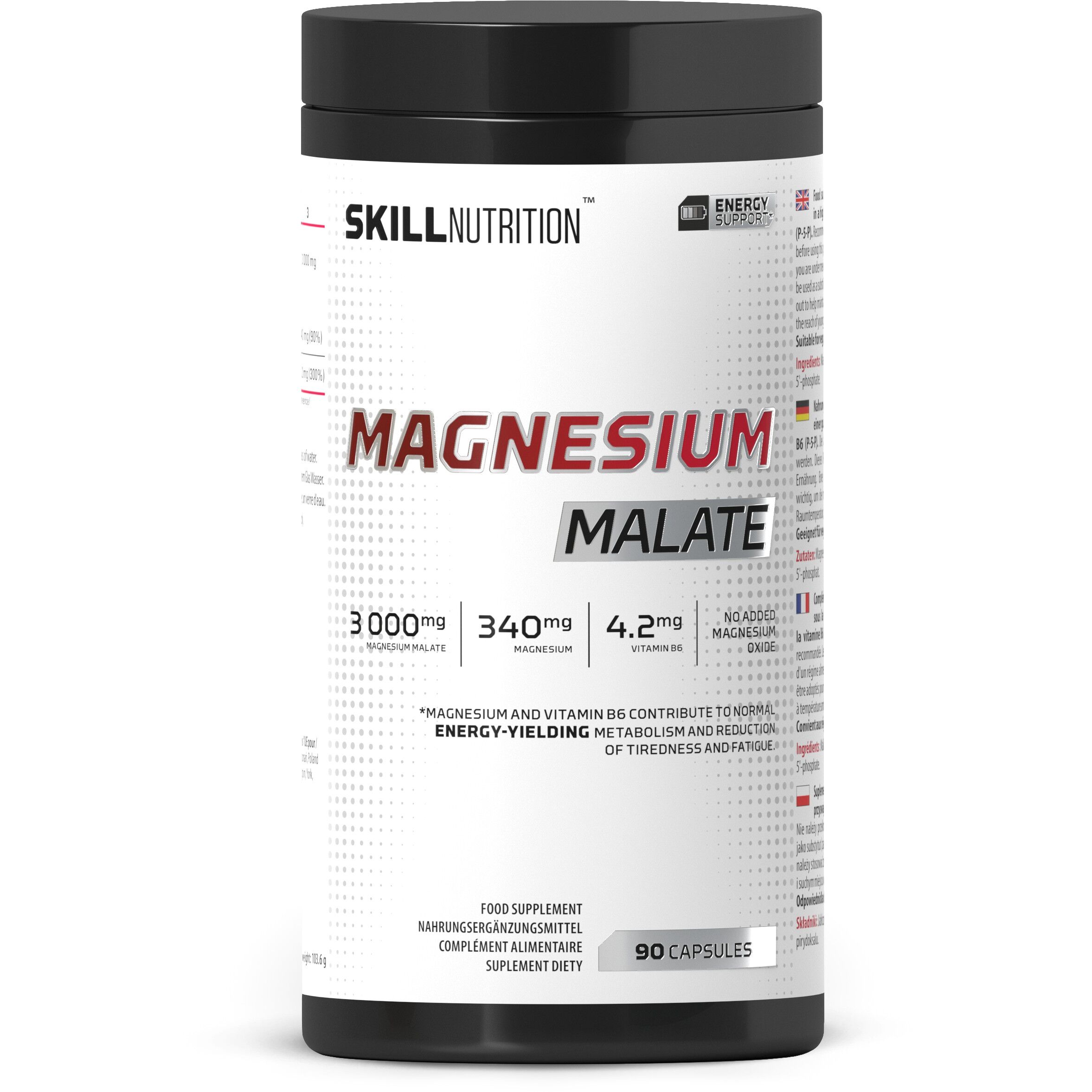 Skill Nutrition - Magnesium malat + 90 kapsler
