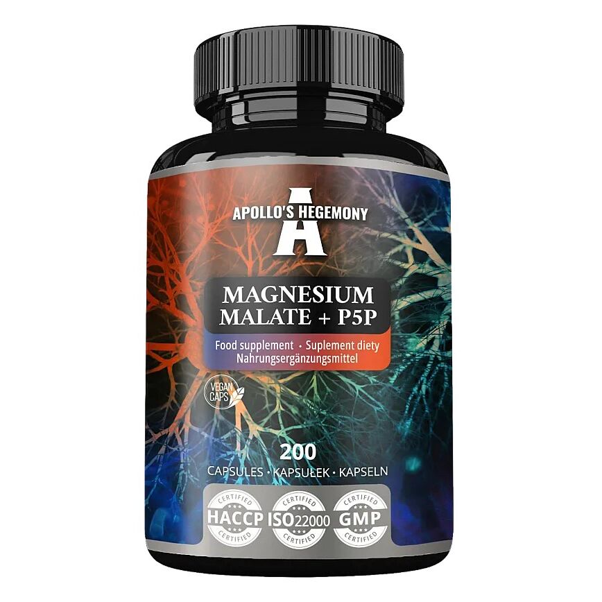 Apollo's Hegemony - Magnesium Malat + P5P + 200 kapsler