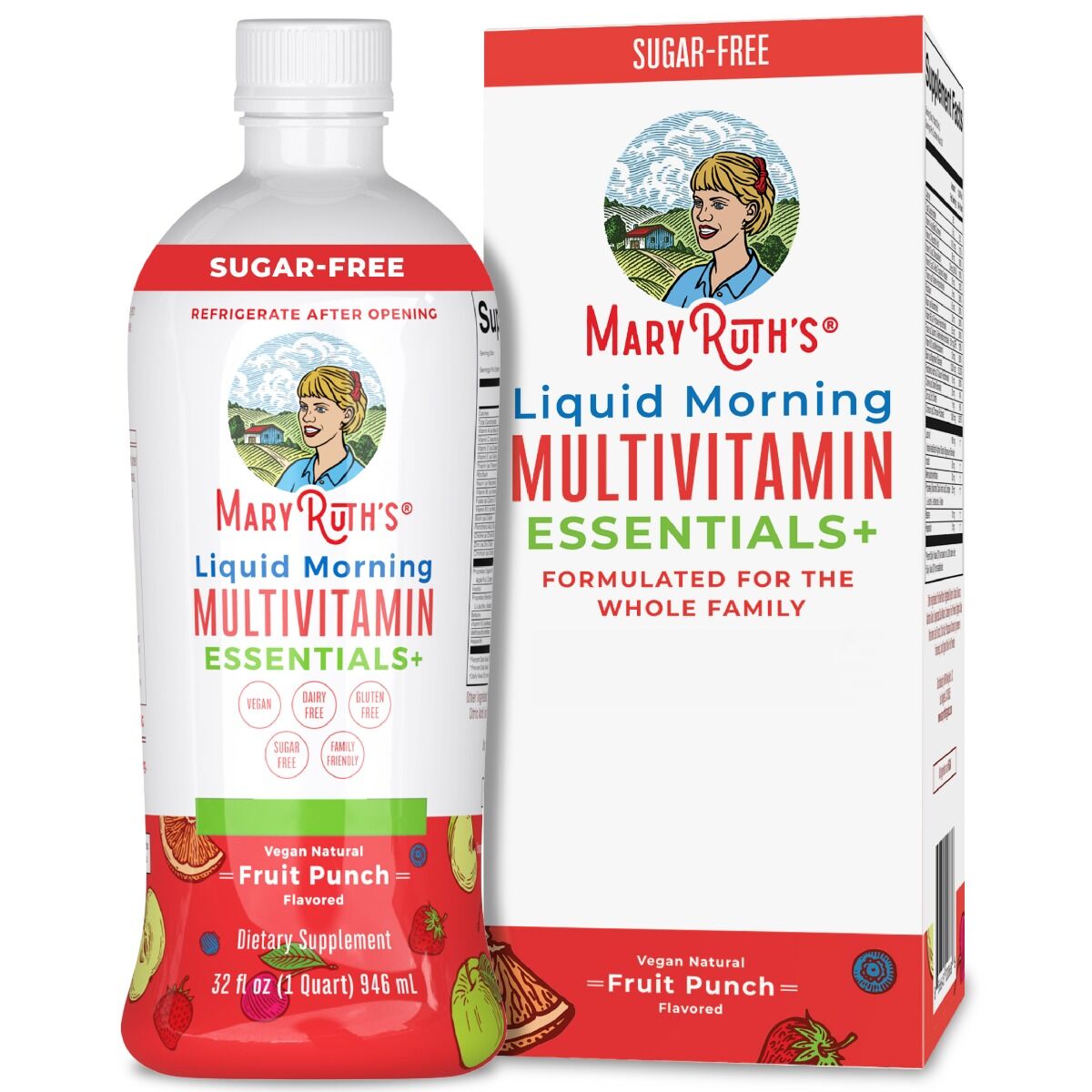 MaryRuth's Morning Multivitamin Liquid Fruit Punch 32oz (946ml) - imagine 2