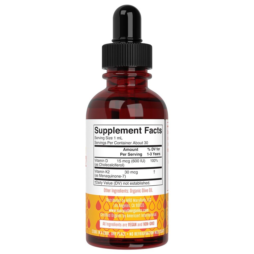 MaryRuth's Toddler Vitamin D3+K2 Drops Unflavored 30ml - imagine 5