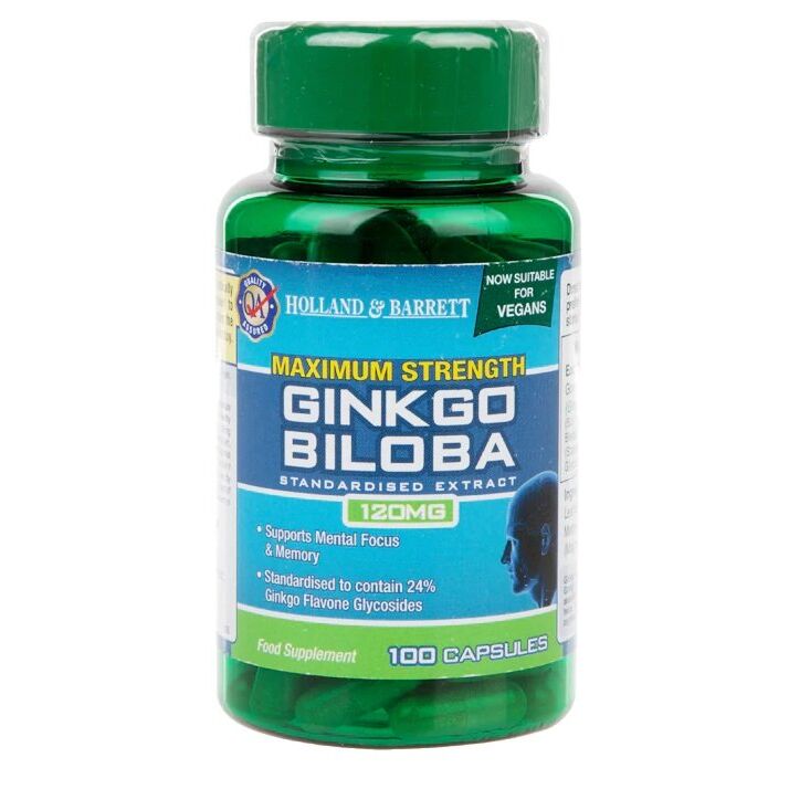 Maksimal styrke Ginkgo Biloba, 120mg - 100 kapsler