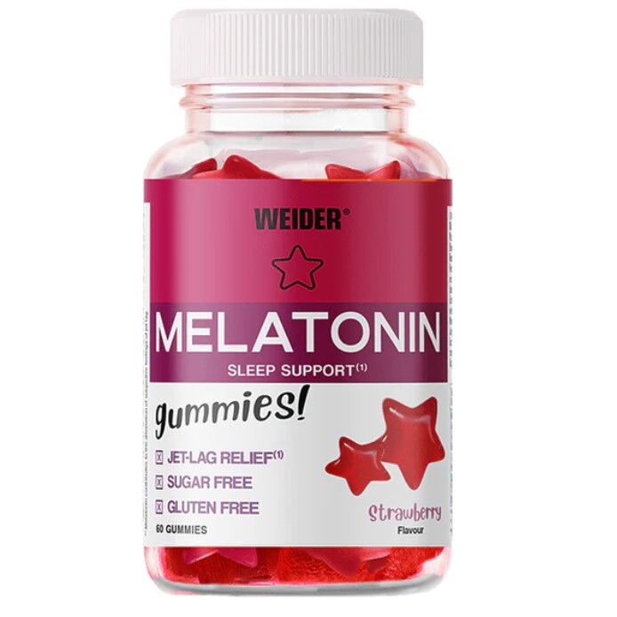Weider - Melatonin, Jordbær - 60 gummier