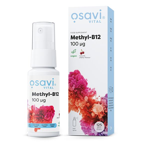 Osavi - Methyl-B12 Oral Spray, 100mcg (Cherry) - 25 ml.