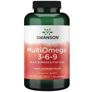 MultiOmega 3-6-9 - Flax & Borage & Fish Oils - 120 softgels - Viking Supplements