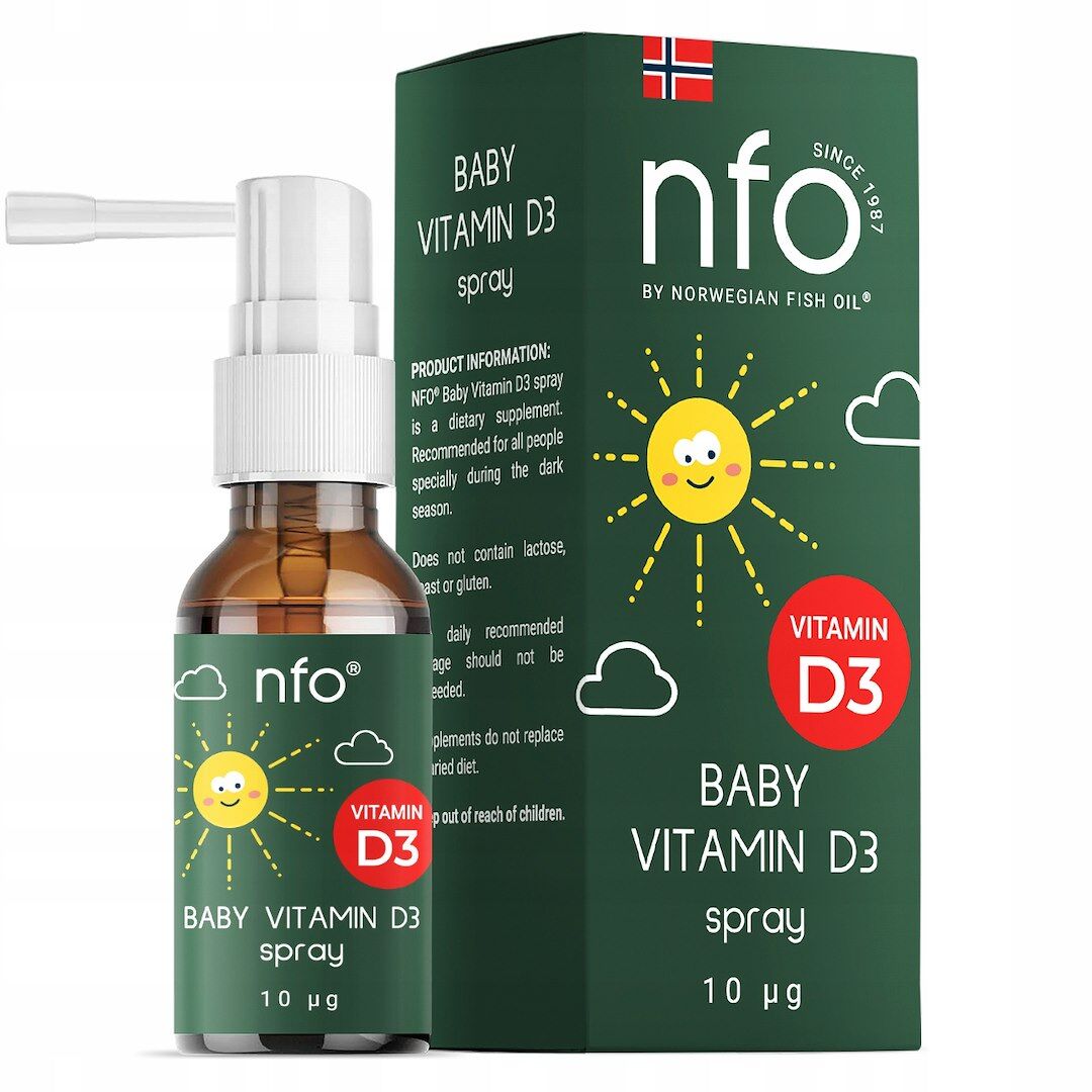 NFO Spray cu vitamina D3 pentru bebeluși (20 ml) - Viking Supplements