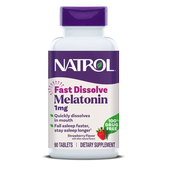 Natrol Melatonin med hurtig opløsning, 1 mg 90 tabletter