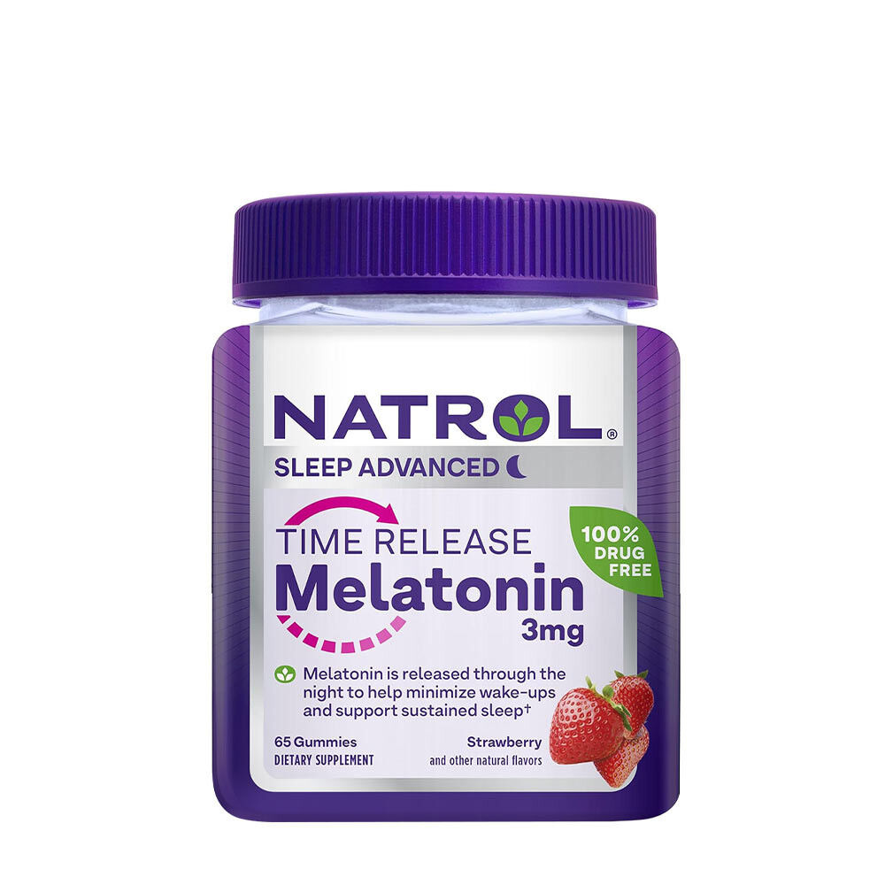 Natrol Melatonin Gummy 3 mg Strawberry, 65 Gummies