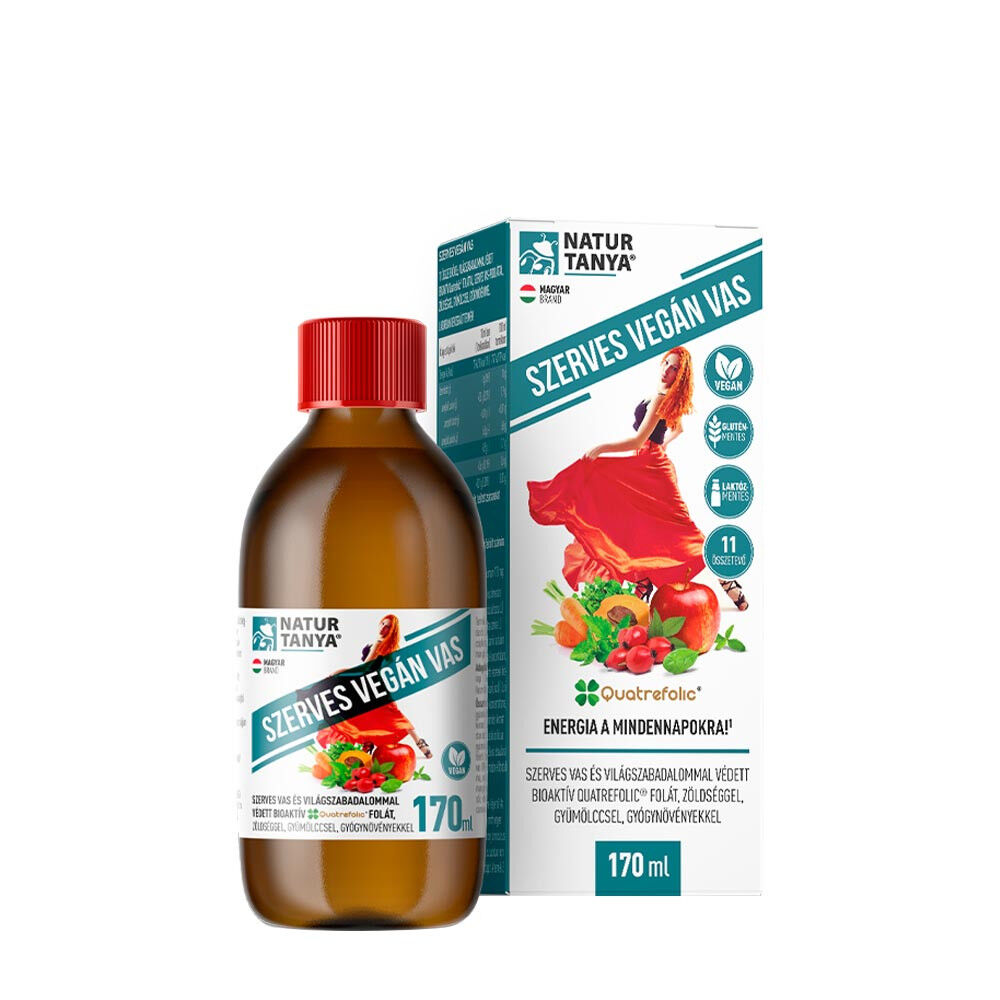Sirop organic vegan cu fier Natur Tanya (170 ml) - Viking Supplements