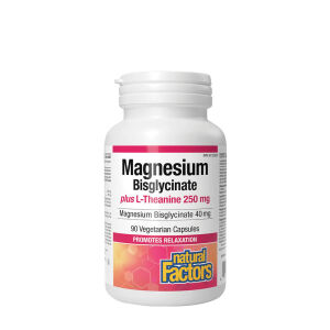 Natural Factors Magnesium Bisglycinate 100 plus L-Theanine 250 mg (90 Capsules) - Viking Supplements