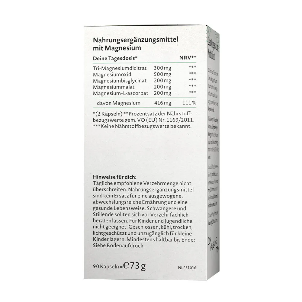 Nature Love Magnesium Komplex (90 Veg Capsules) - imagine 2
