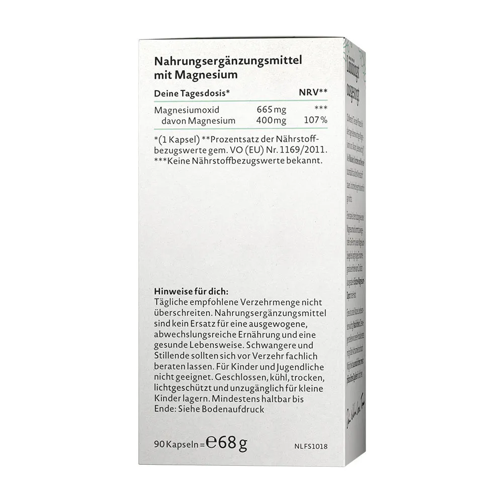 Nature Love Magnesium oxide (90 Capsules) - imagine 2