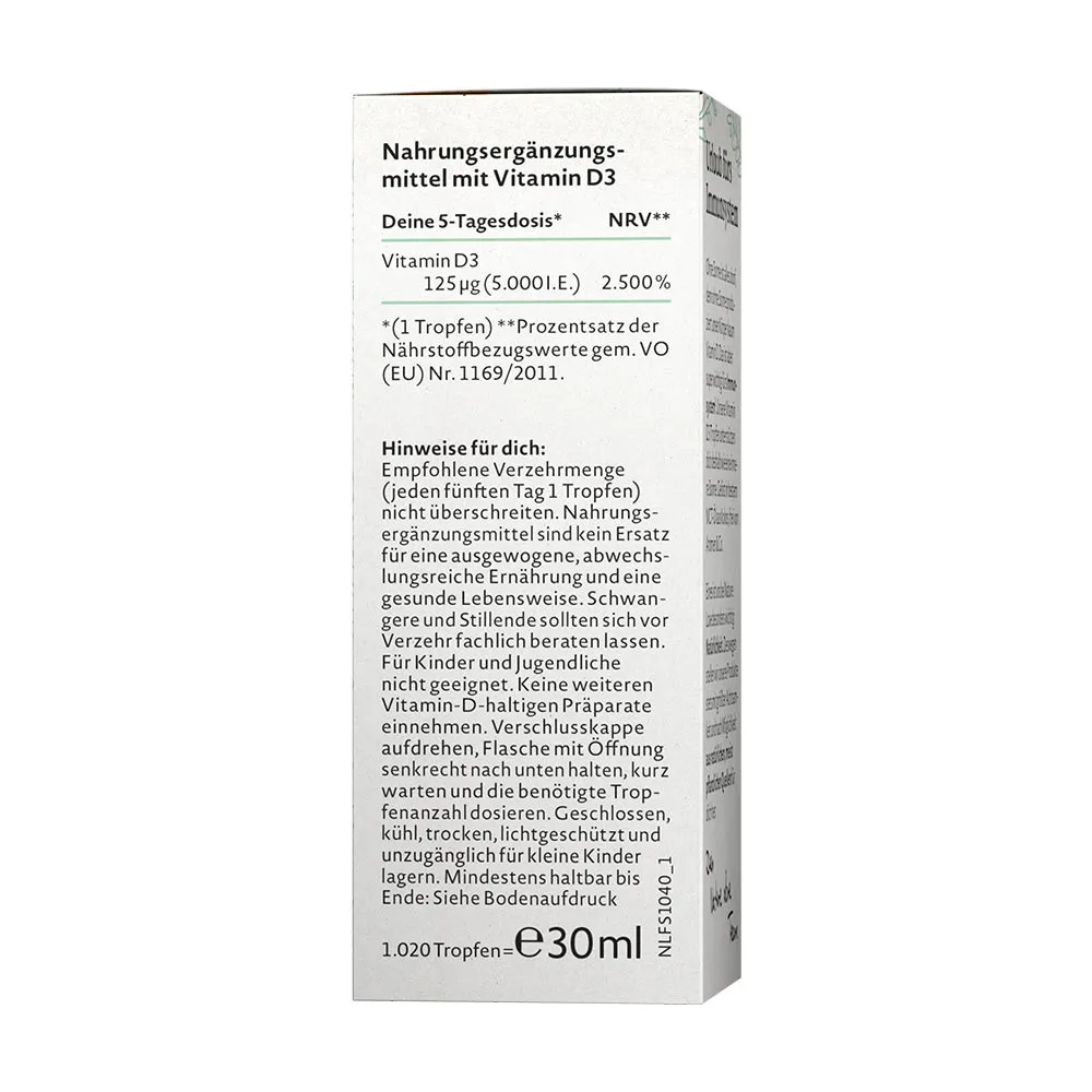 Nature Love Vitamin D3 5000 IU (30 ml) - imagine 2
