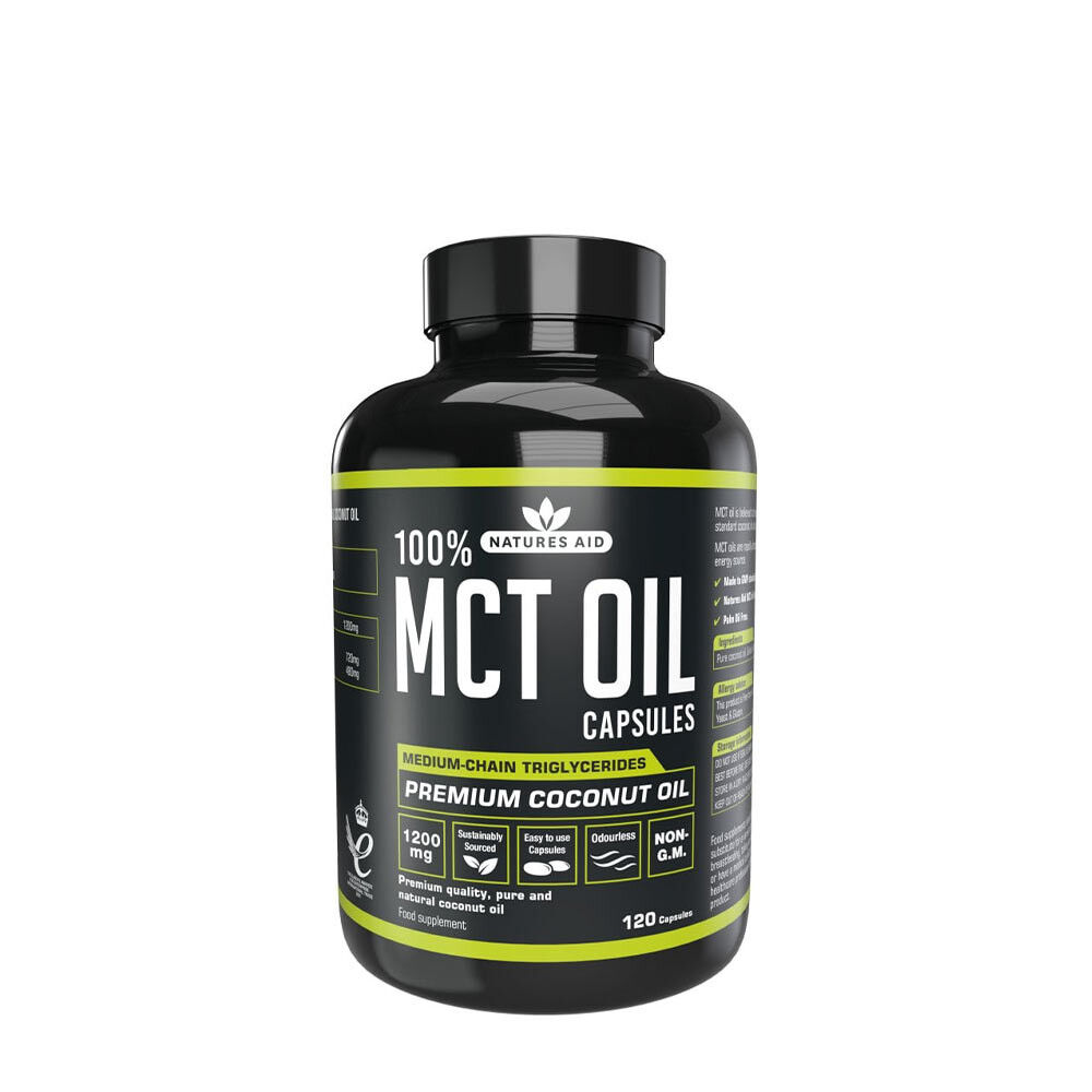 Capsule cu ulei MCT de la Natures Aid (120 de capsule) - Viking Supplements