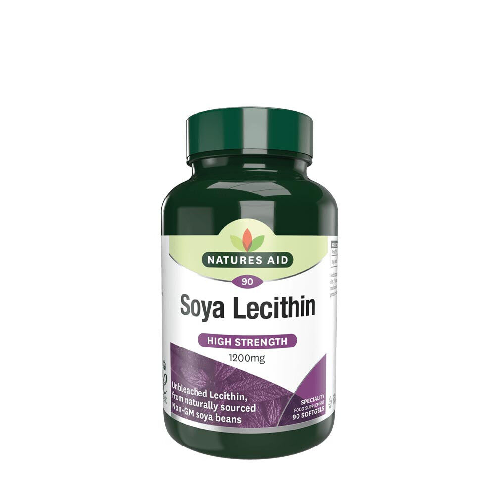 Natures Aid Lecitină din soia 1200 mg (90 capsule moi) - Viking Supplements