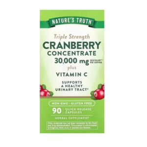 Nature's Truth Tripple Strength Cranberry Concentrate plus Vitamin C - 90 caps - Nuvalia