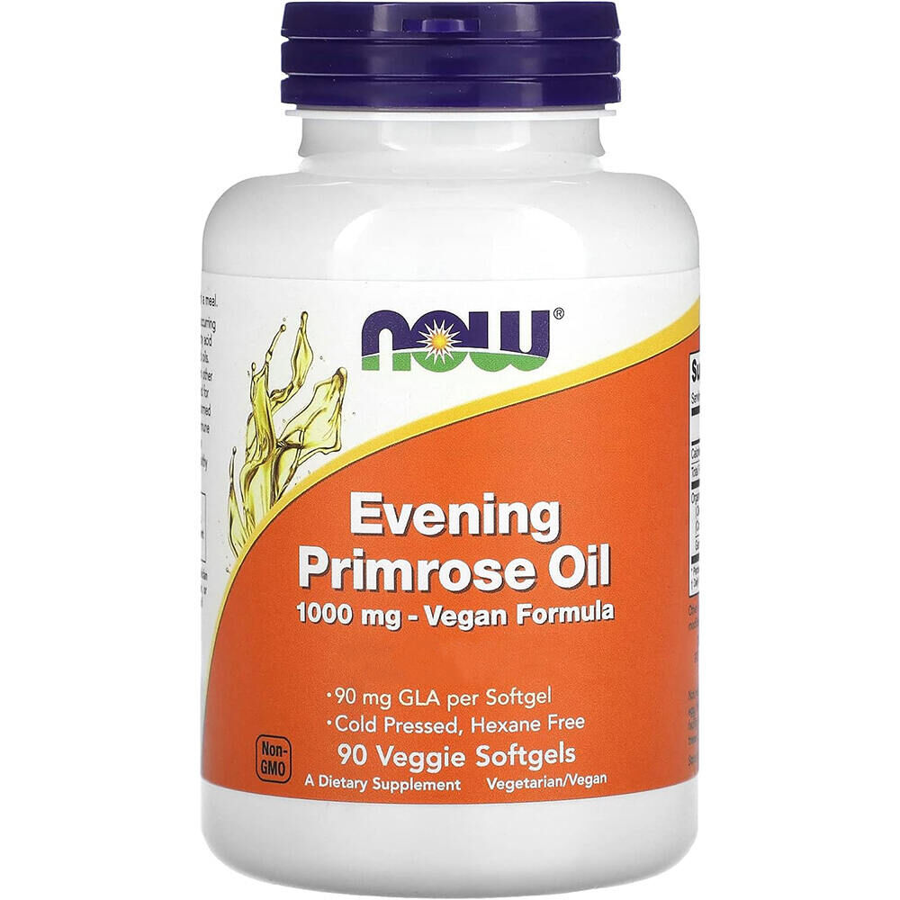 NOW Foods - Evening Primrose Oil 1000 mg, 90 veganske kapsler