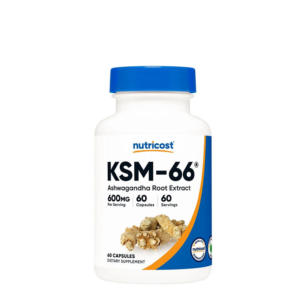 Nutricost KSM-66 Ashwagandha-rodekstrakt 600 mg 60 vegetabilske kapsler