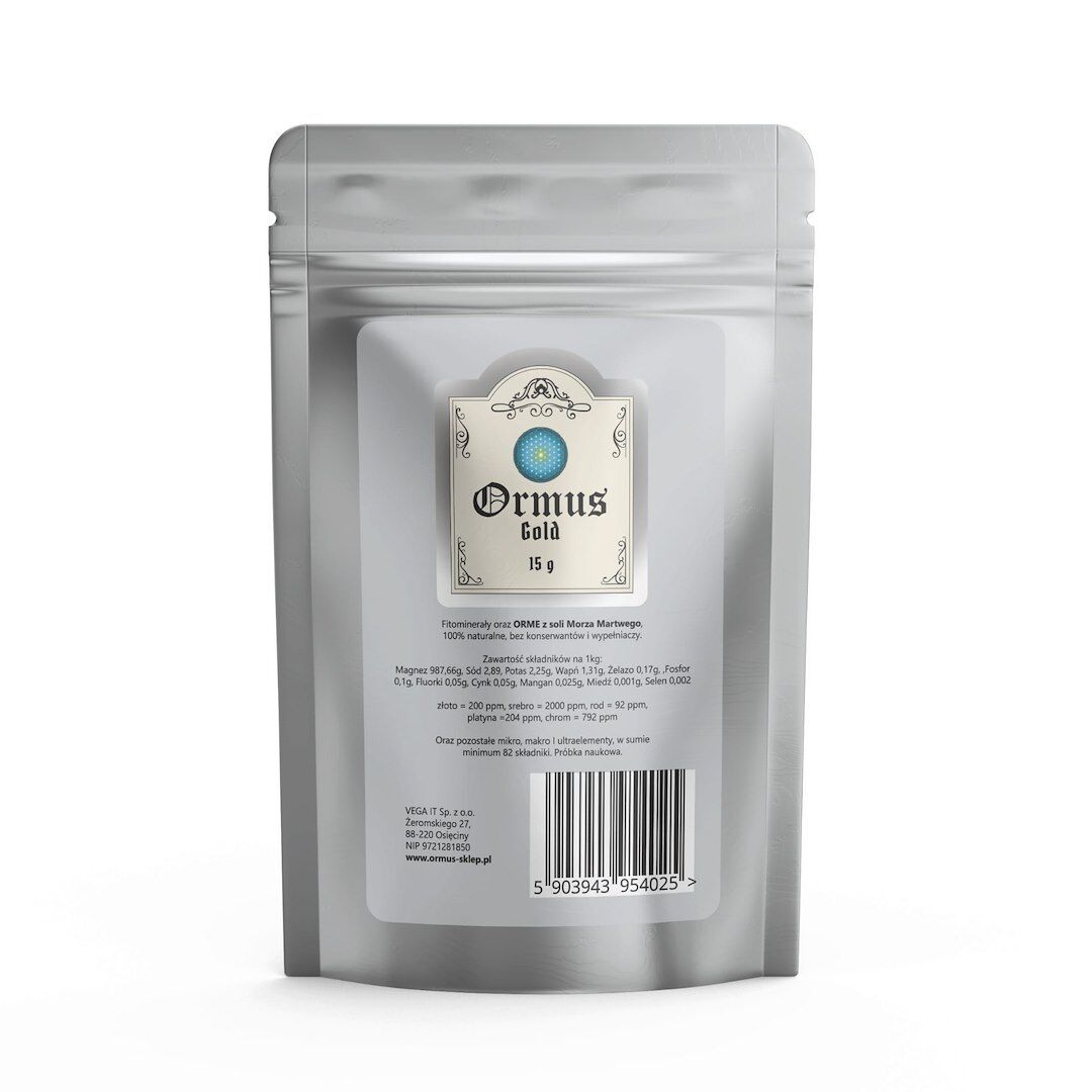ORMUS ORME Gold – Elementele vieții – pulbere concentrată cu aur (15 g) – Viking Supplements