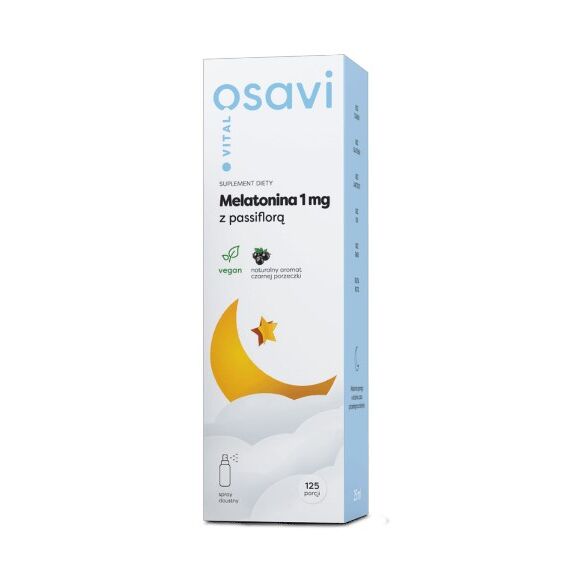 OSAVI Melatonin with passiflora, black currant flavor (25 ml / 0.84 fl. oz.)