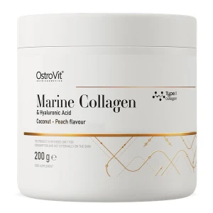 OSTROVIT Colagen marin și acid hialuronic cu aromă de nucă de cocos și piersică (200 g) - Viking Supplements