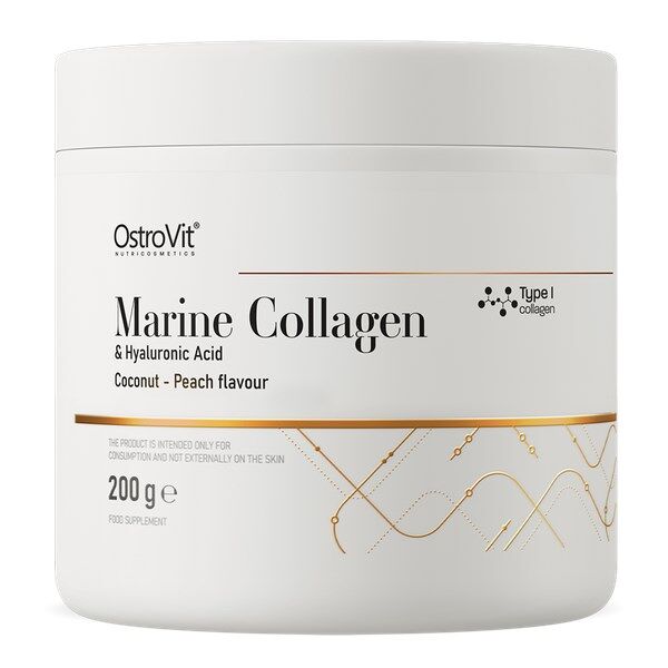 OstroVit - Marine Collagen & Hyaluronic Acid, Coconut Peach - 200g