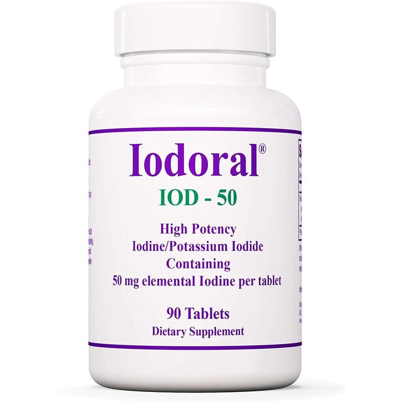 Optimox Corporation Iodoral (iodine and potassium iodide) 50mg 90 tablets - Viking Supplements