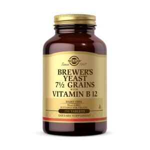 SOLGAR Brewer's Yeast 7 1/2 Grains with Vitamin B12 (250 tabs) - Viking Supplements