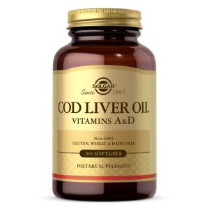 SOLGAR Cod Liver Oil - Vitamins A&D (100 caps) - Viking Supplements