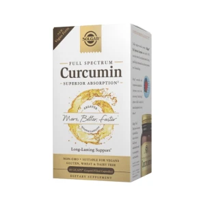 SOLGAR Curcumină cu spectru complet, formulă vegană (60 capsule) - Viking Supplements