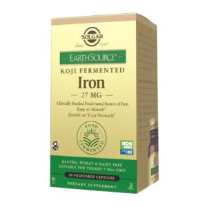 SOLGAR Earth Source® Koji Fermented Iron 27 mg (30 caps) - Viking Supplements
