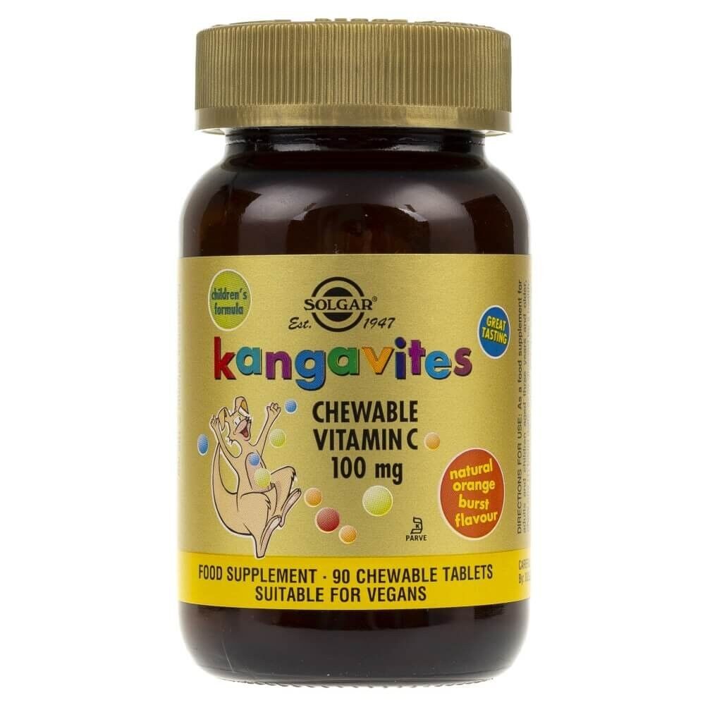 Solgar - Kangavites Tyggetabletter med Vitamin C, Acerola og Hyben, 90 tabletter