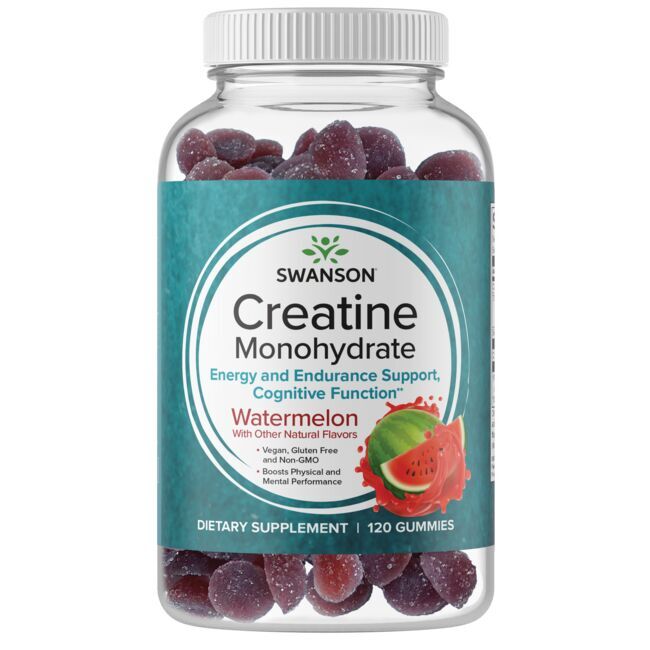 SWANSON Creatine Monohydrate Watermelon (120 żelek) - Nuvalia