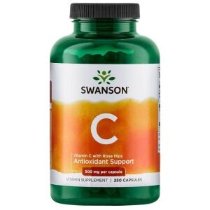 SWANSON Witamina C500 + dzika ró¿a 250 kaps - Viking Supplements